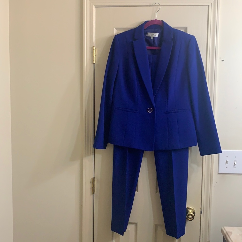 Kasper Cobalt Blue Pant Suit